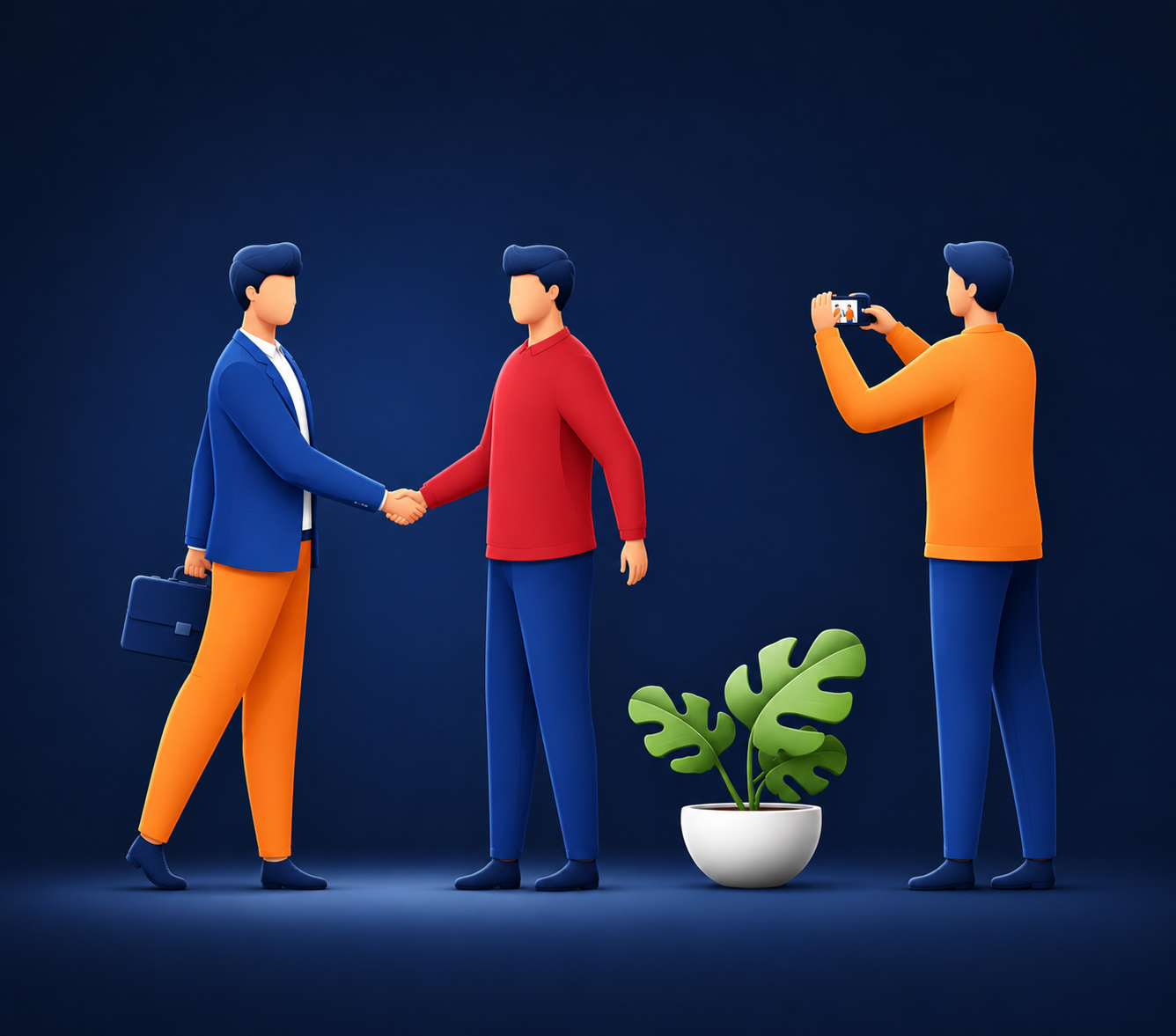 Businessmen shaking hands